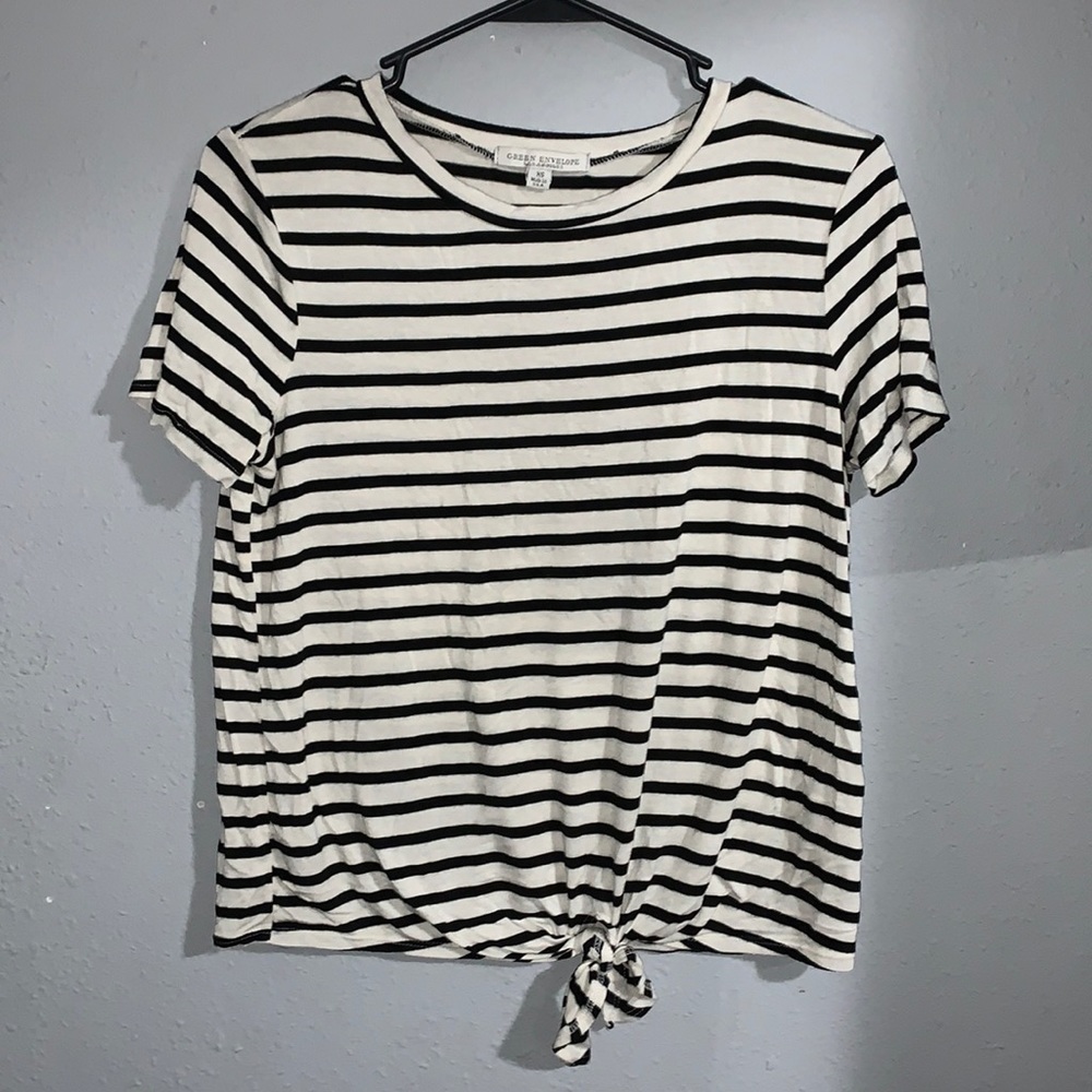 black and white striped shirt